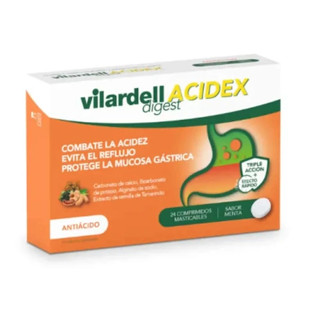 Vilardell Digest Acidex 24 kauwtabletten Pepermunt