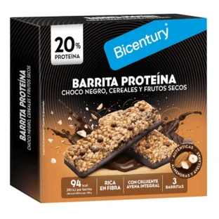 Bicentury Eiwitrepen Pure Chocolade & Noten 3u