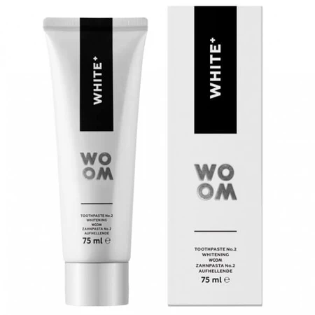 Woom, White +, antibacteriële whitening tandpasta, 75 ml