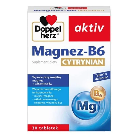 Doppelherz Aktiv Magnesium-B6 Citraat set, 3 x 30 tabletten