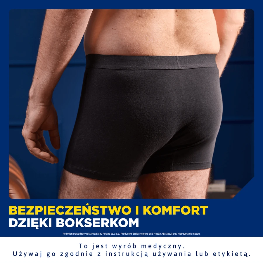 Tena Men Protective Boxer, herbruikbare boxershort voor lichte incontinentie, zwart, maat M, 1 stuk
