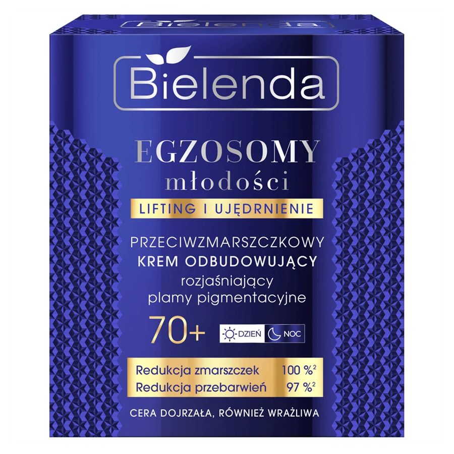 Bielenda Exosomes of Youth 70+, herstellende crème tegen rimpels om pigmentvlekken op te lichten, 50 ml