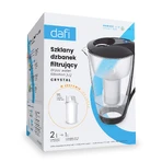 Dafi Crystal Led, glass filter pitcher, black, 2 l + Classic filter, 1 piece