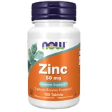 Now Foods Zinc 50 mg, gluconato de zinc, 100 comprimidos veganos