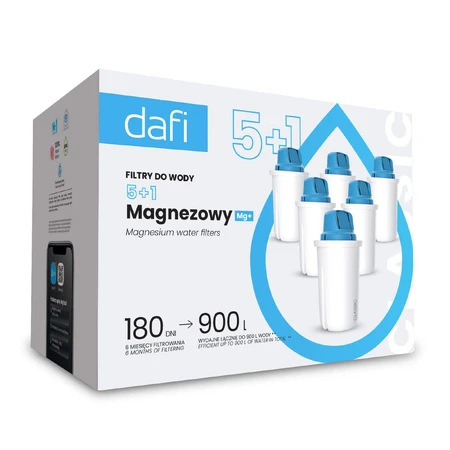 Dafi Classic Mg+, magnesiumfilter voor kannen, 6 stuks