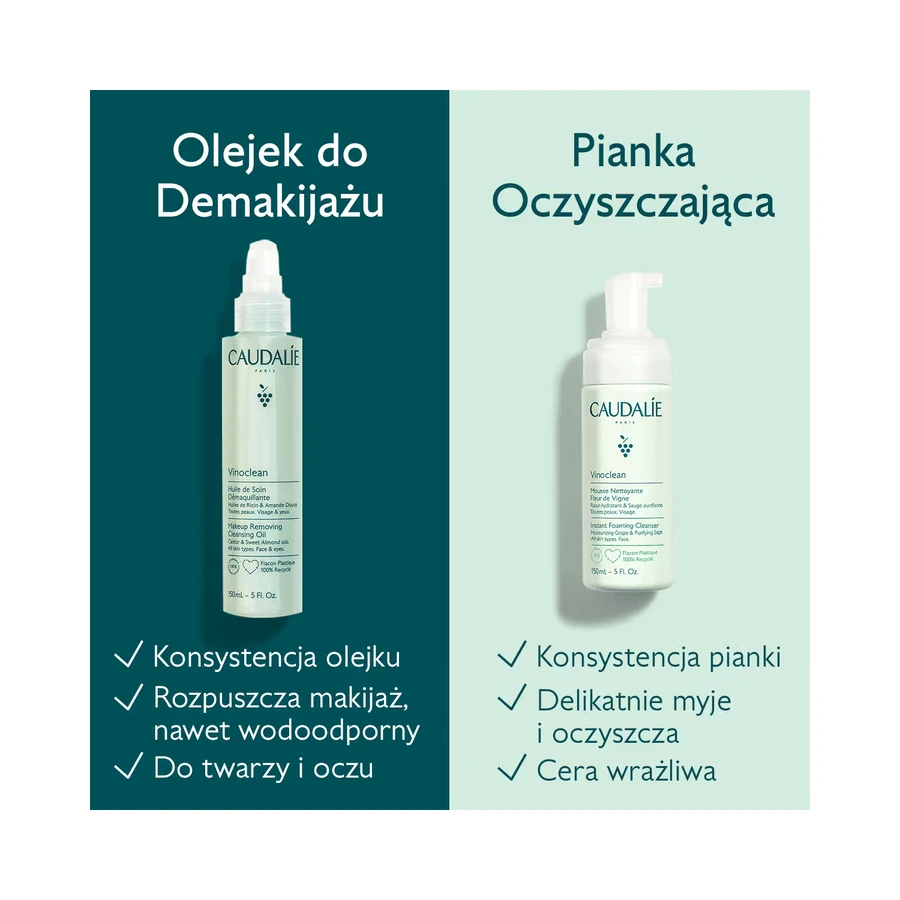 Caudalie Vinoclean, make-up remover olie, 150 ml