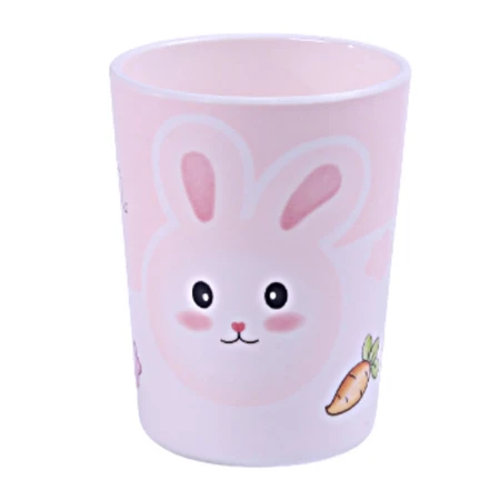 Bocioland, vaisselle en mélamine pour enfants, lapin, 5 pièces