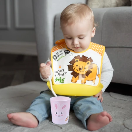 Bocioland, vaisselle en mélamine pour enfants, lapin, 5 pièces