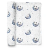 Bocioland, bamboo diaper, 40 x 40 cm, sleeping foxes, 1 piece