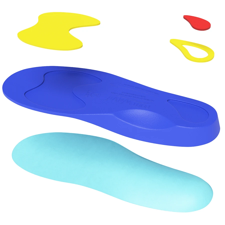 FootWave Kids Supi, orthopedische inlegzolen, functionele valgiteit van voeten en knieën, platvoeten, kinderen, 32-34, 1 paar
