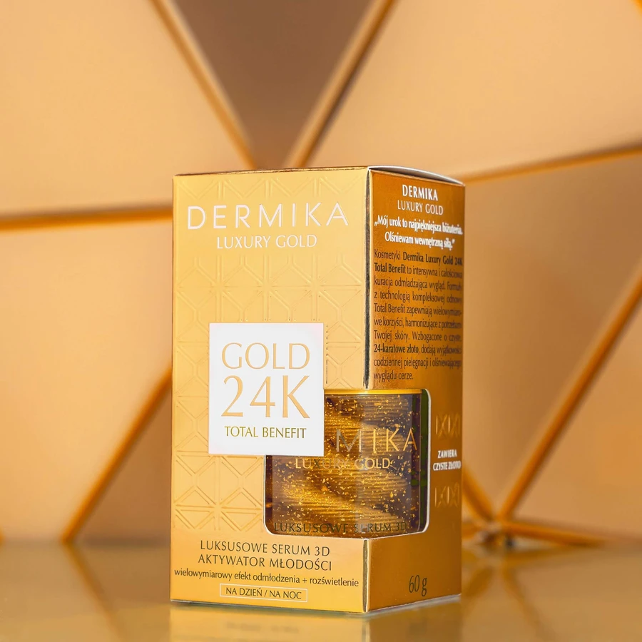 Dermika Luxury Gold 24K Aktywator Młodości, serum 3D na dzień i na noc, 60 g: ceny i cechy