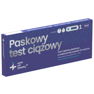 Testează-te Test cu bandă de sarcină, sensibil 10 mIU/ml, 1 buc