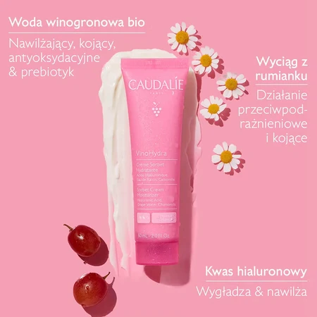Caudalie VinoHydra, hydraterende sorbetcrème voor het gezicht, 60 ml