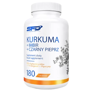SFD Kurkuma + Imbir + Czarny Pieprz, 180 tabletek
