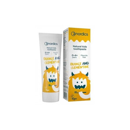 Dentifrice naturel pour enfants à l'orange et à la clémentine, 50 ml, Nordics