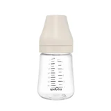 Biberón anticólico premium PA con tetina S, Crema, 160 ml, Spectra