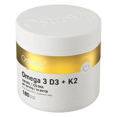 OstroVit Omega 3, D3 + K2, 180 capsules