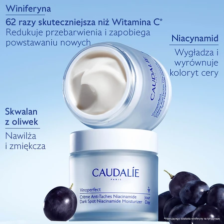 Caudalie Vinoperfect, cream for hyperpigmentation with niacinamide, daytime, 50 ml