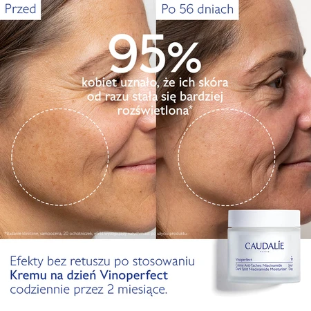 Caudalie Vinoperfect, cream for hyperpigmentation with niacinamide, daytime, 50 ml