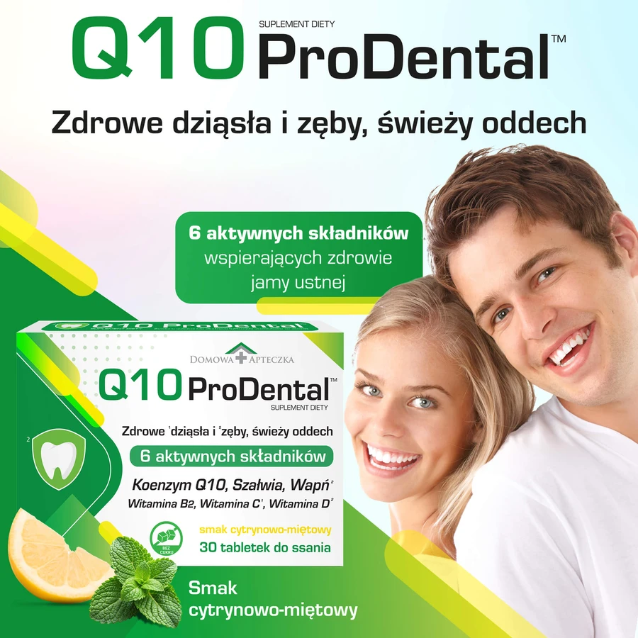 Q10 ProDental, citroen-muntsmaak, 30 zuigtabletten