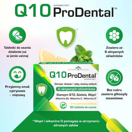 Q10 ProDental, citroen-muntsmaak, 30 zuigtabletten