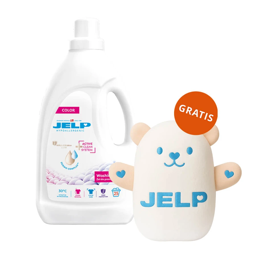 Jelp Hypoallergenic, hipoalergiczny żel do prania, kolor 2 l + miś gratis: ceny i cechy