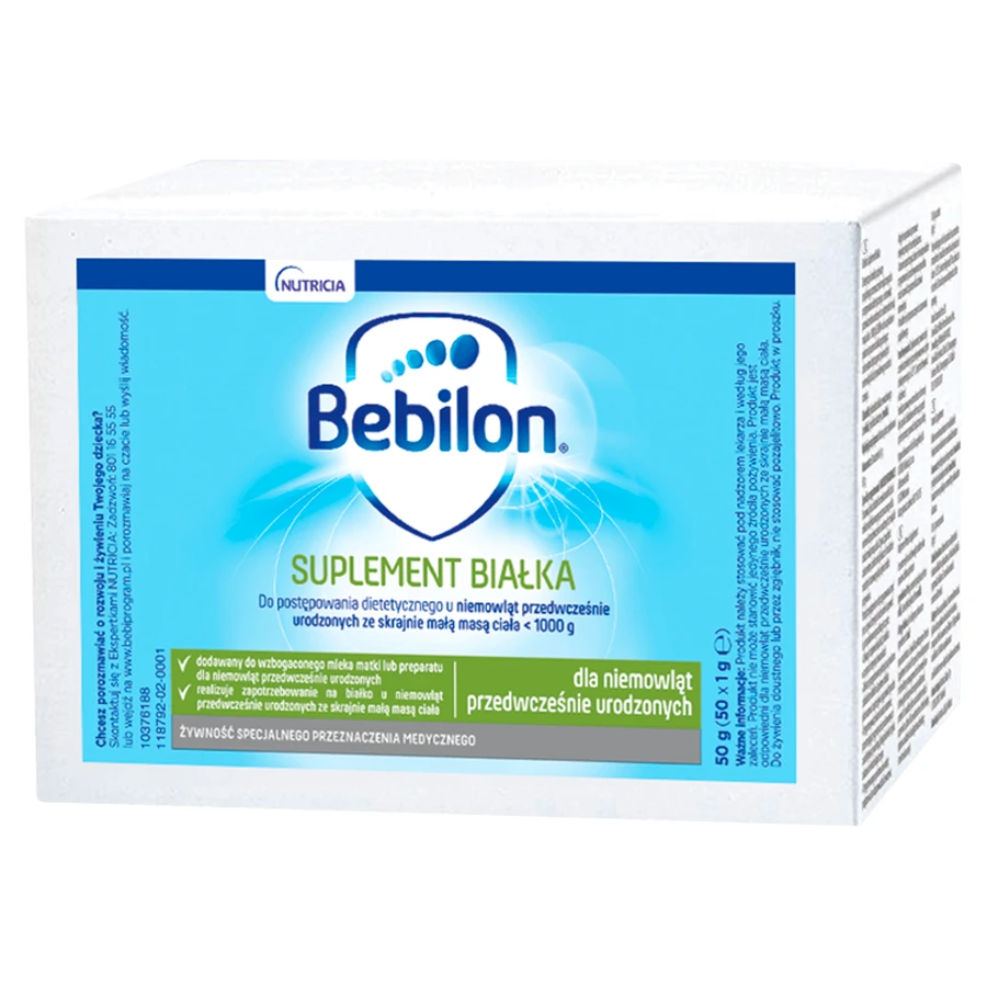 Bebilon Eiwitsupplement, voor premature kinderen, 1 g x 50 sachets