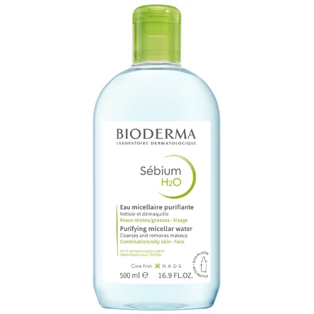 Bioderma Sebium H2O, micellaire lotion voor de vette, gemengde en acnegevoelige huid, 500 ml