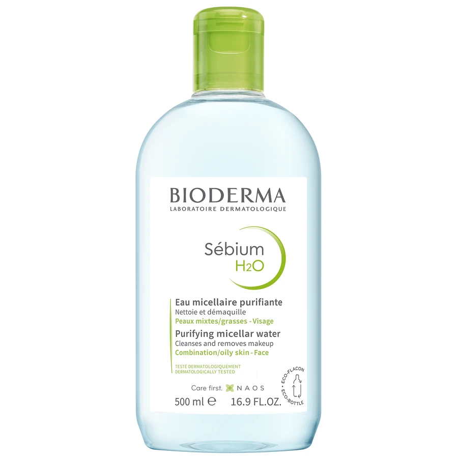 Bioderma Sebium H2O, micellaire lotion voor de vette, gemengde en acnegevoelige huid, 500 ml