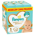 Pampers Premium Care, pieluchy rozmiar 1, 2-5 kg, 156 sztuk USZKODZONE OPAKOWANIE: ceny i cechy