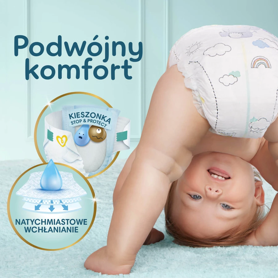 Pampers Premium Care, pieluchy rozmiar 1, 2-5 kg, 156 sztuk USZKODZONE OPAKOWANIE: ceny i cechy
