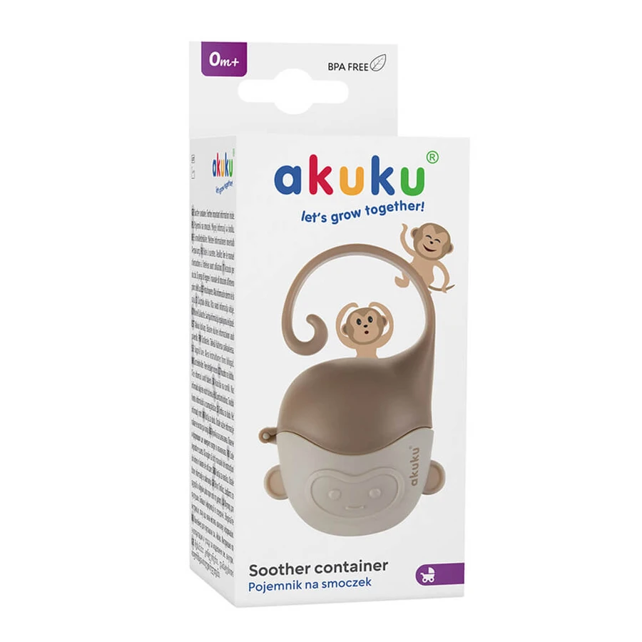 Ackuku, pacifier holder, monkey, 1 piece