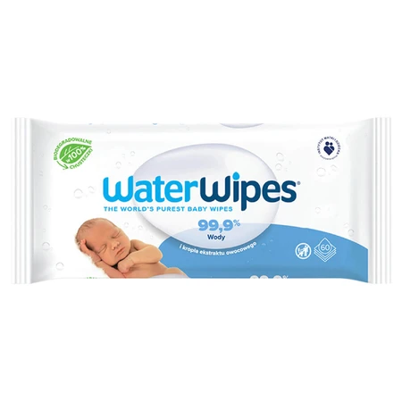 WaterWipes Bio set, wet wipes, water, from birth, 24 x 60 pieces