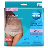 Canpol Babies, atmungsaktiver 2-in-1-Slip nach der Geburt, mit Einlage, Einweg, Größe L/XL