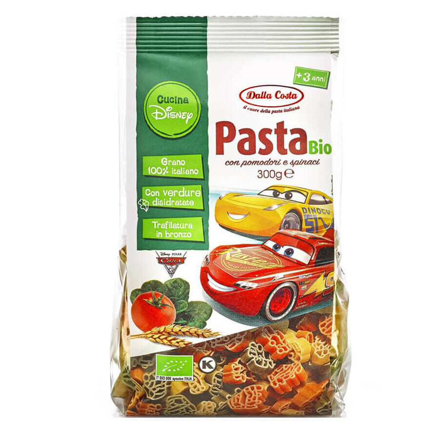 Pâtes biologiques au blé dur tricolore Cars, 300 g, Dalla Costa