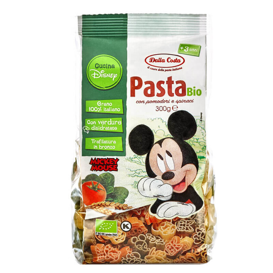 Bio-Hartweizennudeln dreifarbig Mickey Mouse, 300 g, Dalla Costa