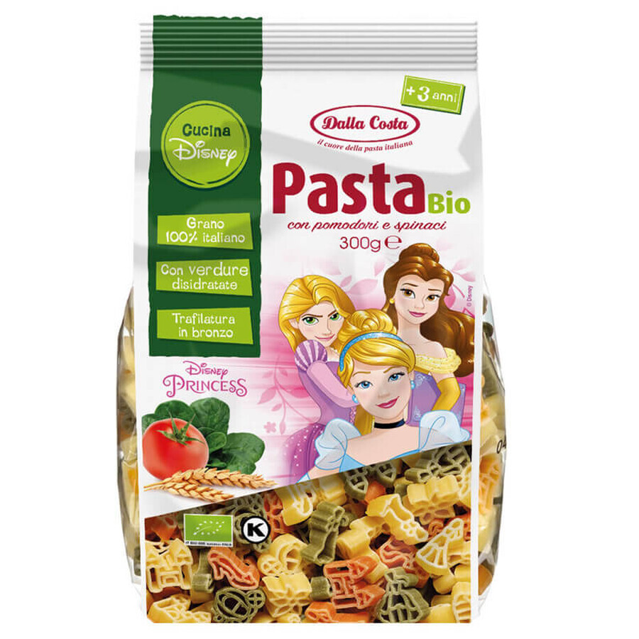 Pâtes de blé dur tricolores Princesse bio, 300 g, Dalla Costa