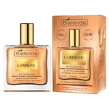 Bielenda Lumiere, multifunctionele droge verzorgingsolie voor gezicht, lichaam en haar met gouddeeltjes, 50 ml