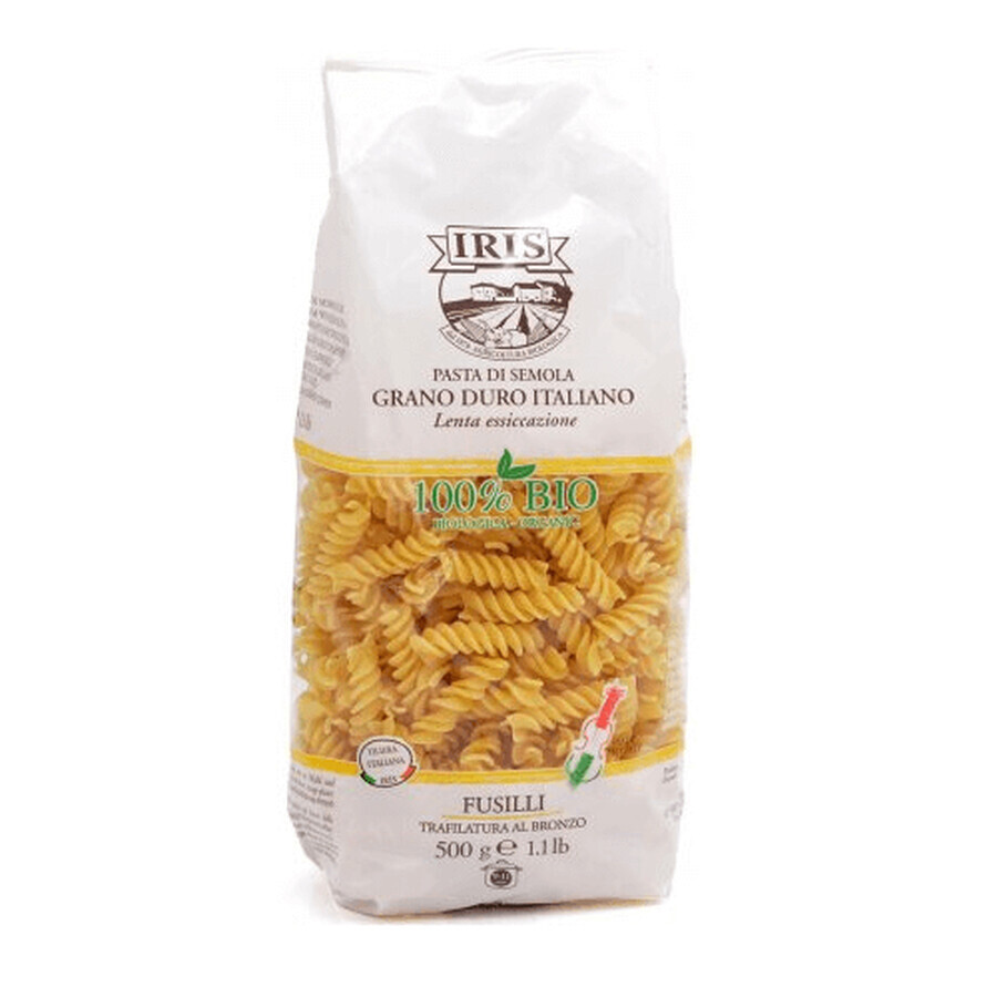 Biologische Fusilli pasta van harde tarwe, 500 g, Iris Bio