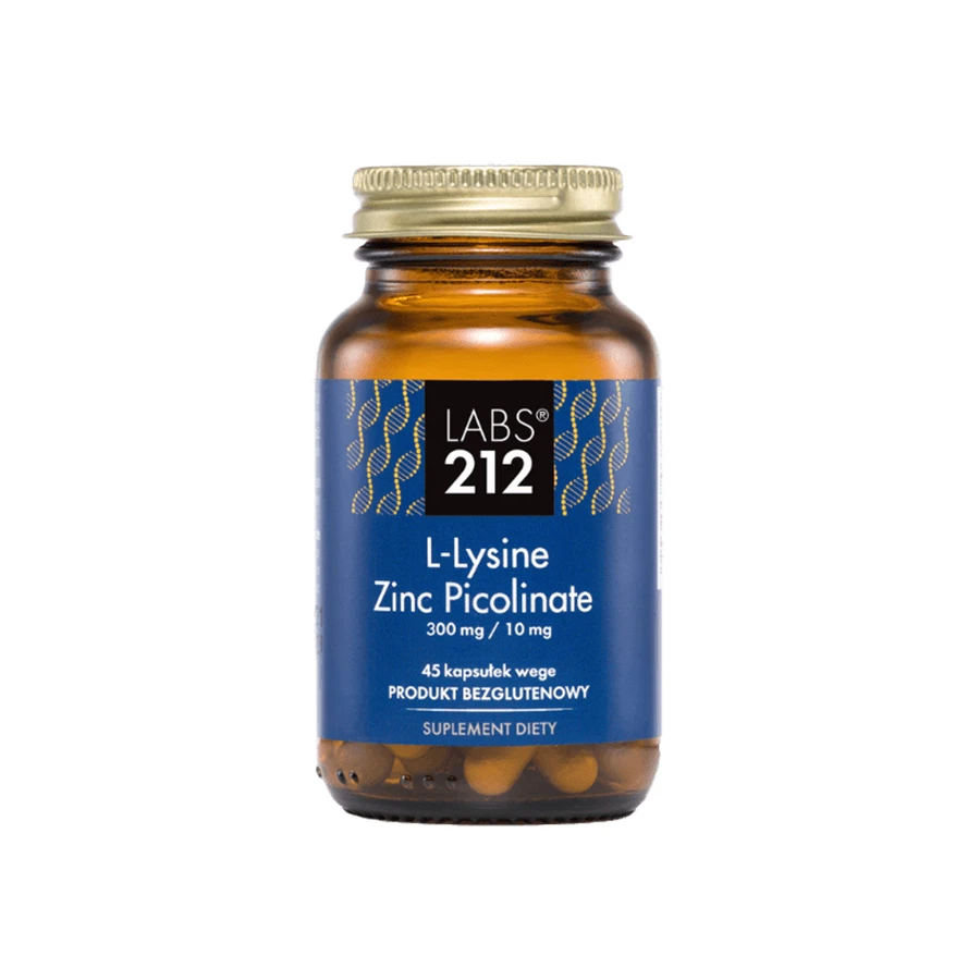 Labs212 L-Lysine Zinc Picolinate, lysine + zinc, 45 capsules