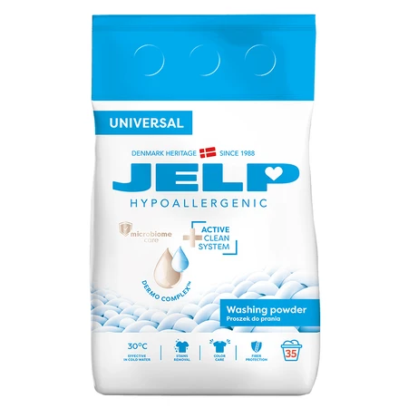 Jelp Hypoallergeen, hypoallergeen waspoeder voor alle doeleinden, 2.1 kg + gratis teddybeer