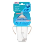 Canpol Babies, dripless cup with tube and weight, cream, 56/623, from 6 months, 270 ml