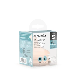 Zero Zero Dense Flow Sauger für Saugflaschen, 2 Stück, Suavinex