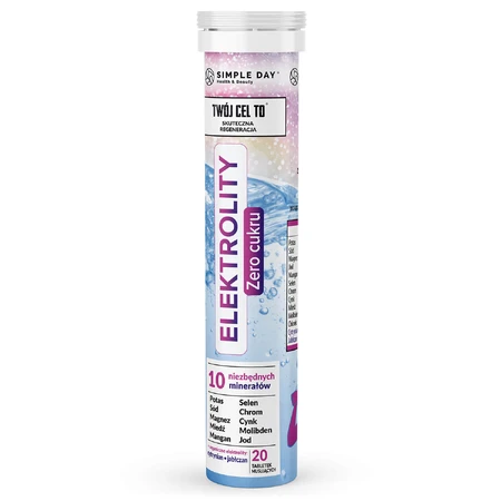 Simple Day Elektrolyten, bosbessensmaak, 20 bruistabletten