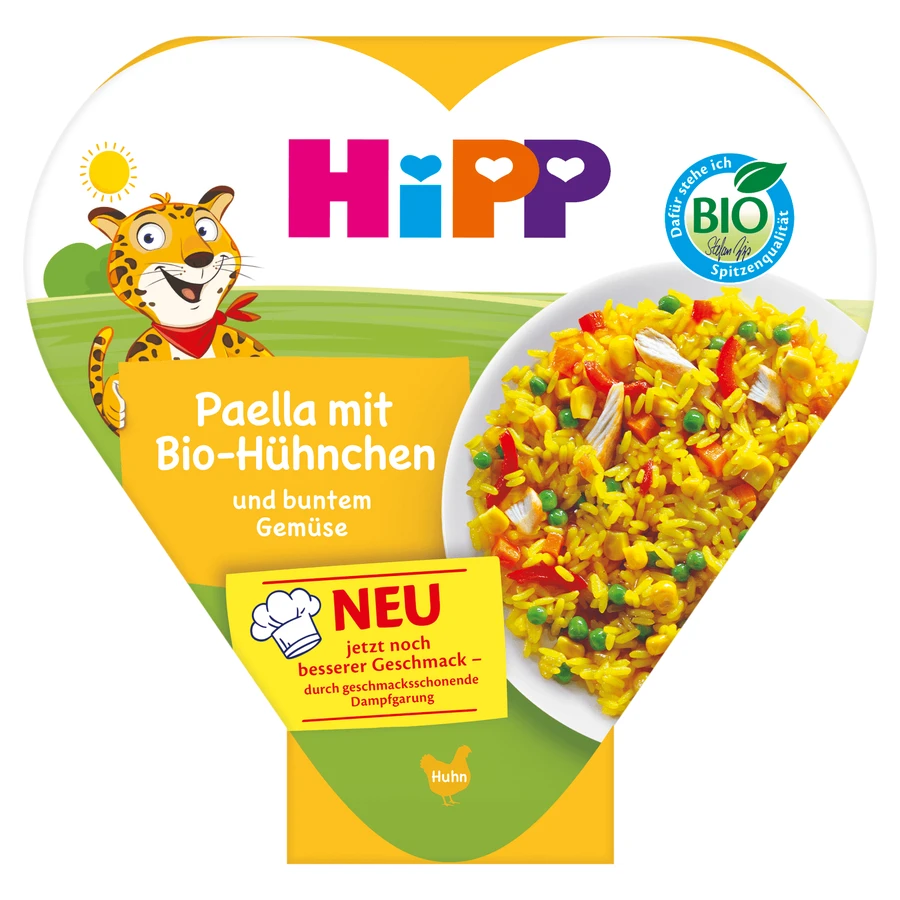 HiPP Danie Bio, paella z warzywami i kurczakiem, po 1 roku, 250 g: ceny i cechy