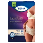 Tena Lady Pants Creme, saugfähige Slips, Größe M, 75-105 cm, Plus, 30 Stück