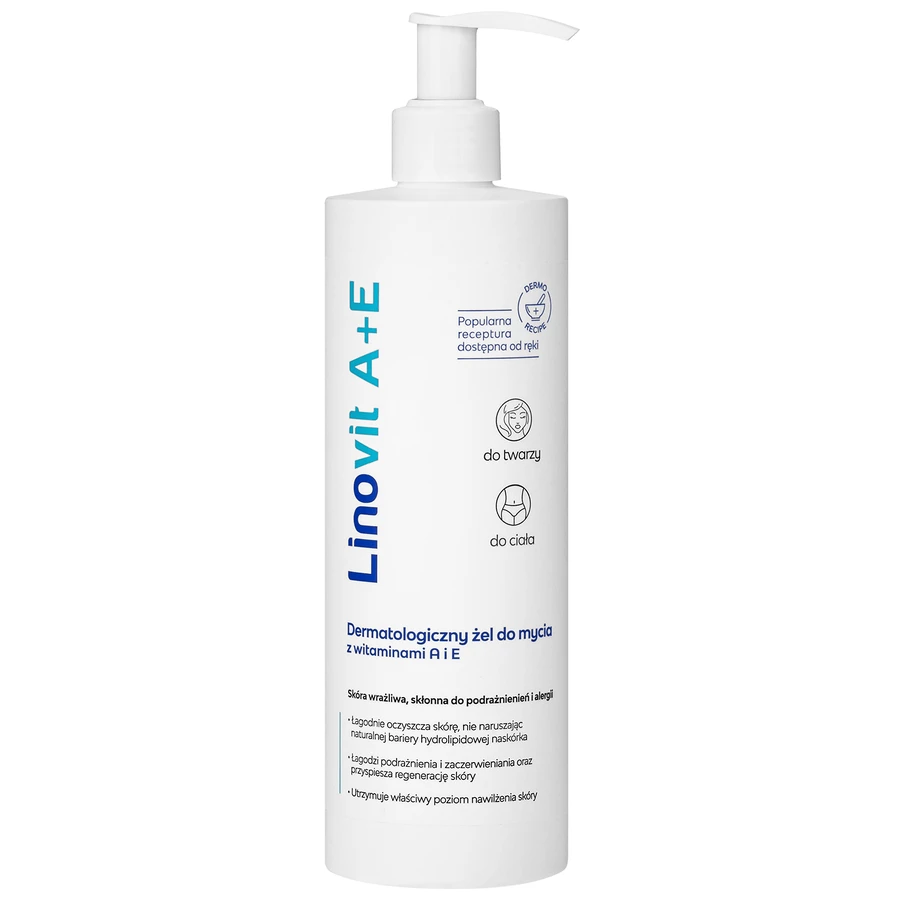 Linovit A+E, dermatologische wasgel met vitaminen, 400 ml