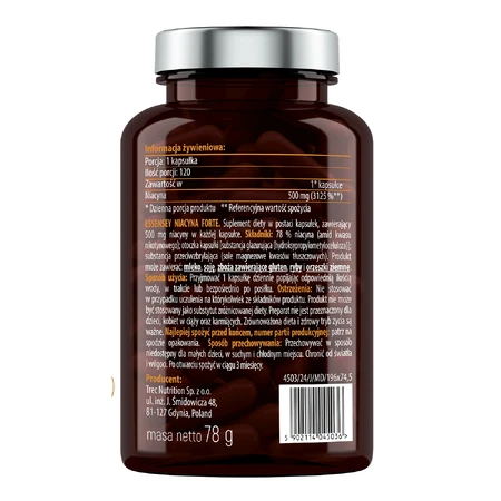 Essensey Niacin Forte, 120 capsules
