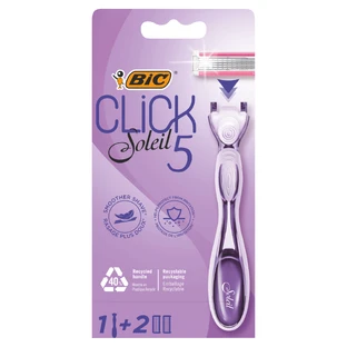 BIC Click 5 Soleil, Damenrasierer, 5 Klingen, Griff + 2 Minen