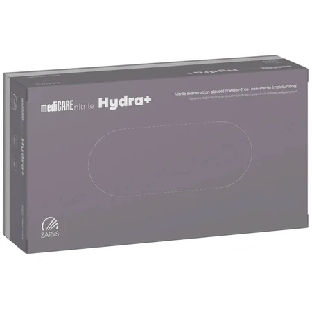 MediCare Nitrile Hydra+, gants en nitrile, non stériles, non poudrés, bleus, taille M, 100 pièces